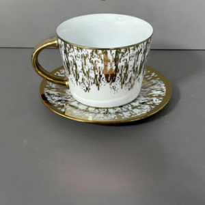 AA1504 TAZA CON PLATO CERAMICA CON DISEÑO