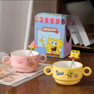 AA1560 TAZA CON 2 ASAS AMARILLO Y ROSA