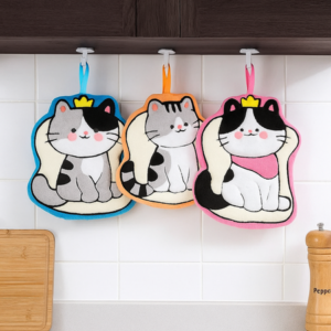 A0676 TOALLA DE MANO CON FORMA DE GATO X 10