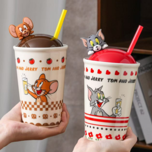 AA0989 VASO CERAMICA GATO Y RATON