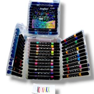 36 Marcadores doble punta 72 colores c/GLITER 0021 [JS-825-72]