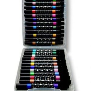 24 Marcadores doble punta 48 colores c/GLITER 0014 [JS-825-48]
