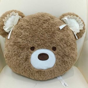 Almohada con forma de cabeza de oso Tuanzi marrón 40cm