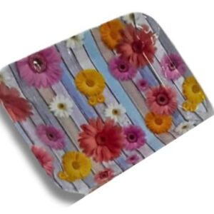 BANDEJA RECTANGULAR 37 X 27 CM CON ASAS DECORADA