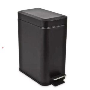 CESTO RESIDUOS PEDAL 5 LTS CUADRADO NEGRO