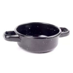 CAZUELA N°9 C/ASAS NEGRA ENLOZADO VITRIFICADO