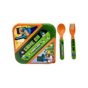 CKMI085 - LUNCH BOX CON CUBIERTOS MINECRAFT