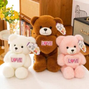 Osito de peluche con forma de corazón 30 cm