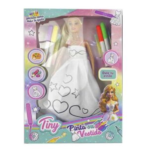 SG54928 - MUÑECA TINY PARA PINTAR CON FIBRAS 23 X 32 X 5 CM