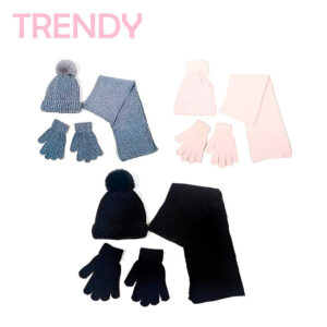 TA51385S - SET BUFANDA + GORRO + GUANTES TRENDY