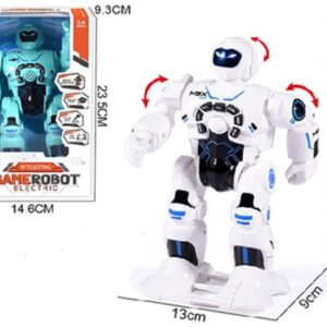 ROBOT BLANCO C/DIF FUNC, LUZ Y SON (14,5CM X 23,5CM X 9,3CM)