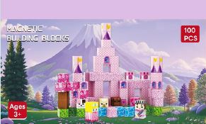 MAGNETIC CUBES CASTILLO - 100 PZAS (22,80CM X 11CM X 5,50CM)