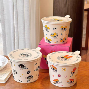 AA1607 BOWL CERAMICA CON TAPA CHICAS