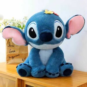 Stitch sentado con flor 45cm