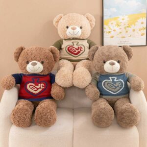 Oso de peluche con suéter de 100 cm