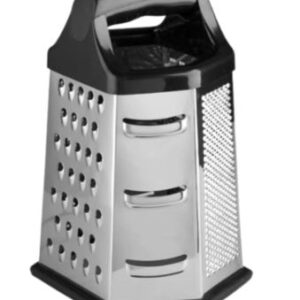 RALLADOR 6 CARAS 24 CM ACERO INOXIDABLE MANGO NEGRO