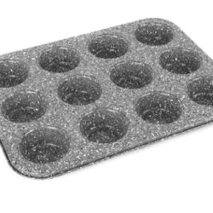 MOLDE MUFFINS DE GRANITO X 12 ANTIADHERENTE