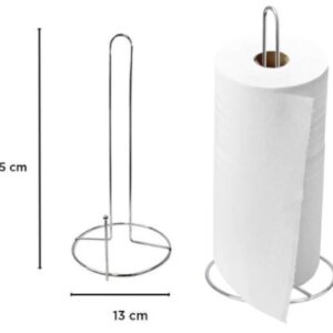 PORTA ROLLO DE COCINA CROMO SIMPLE DE MESA