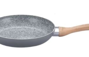 SARTEN N°20 GRIS ANTIHADERENTE ASA DE MADERA