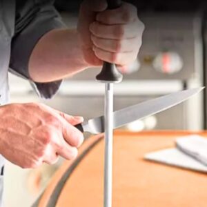 JUEGO CUCHILLO + CHAIRA BLISTER 28 CM
