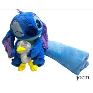 PELUCHE STITCH CON MANTA Y PATO APEGO 30 CM