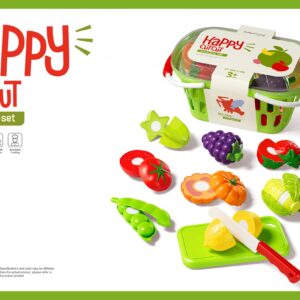 CANASTO DE FRUTAS CON ABROJO Y CUCHILLO
