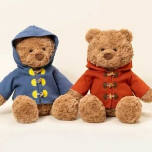 Sudadera con capucha de 45 cm con detalles de oso y bolsita