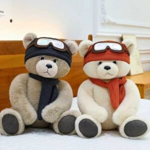 Oso de peluche con capucha de 45 cm con gránulos y sobre
