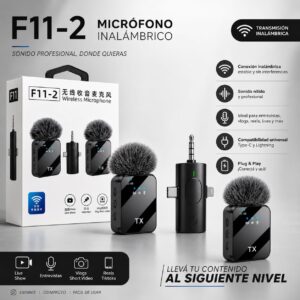 MICRÓFONO CORBATERO F11-2 DOBLE