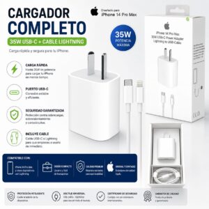 CARGADOR IPHONE 14 PRO MAX C A LIGHTNING