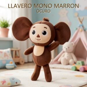 LLAVERO MONO MARRON OCURO