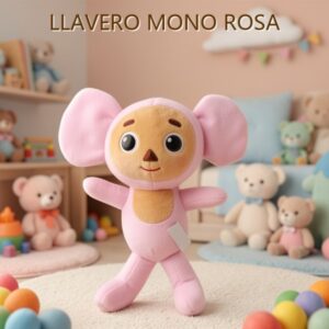 LLAVERO MONO ROSA