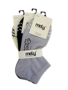 MEDIAS CORTAS UNISEX X3PCS PERRO SALCHICHA MELY