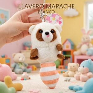 LLAVERO MAPACHE BLANCO
