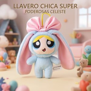 LLAVERO CHICA SUPER PODEROSAS CELESTE