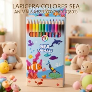 LAPICERA COLORES SEA ANIMALS X12U YOYO 8017(801)