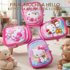 MOCHILA HELLO KITTY TORA X16 PULGADA 3 CIERRA 1631