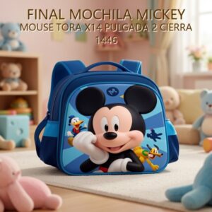 MOCHILA MICKEY MOUSE TORA X14 PULGADA 2 CIERRA 1446