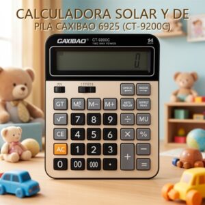 CALCULADORA SOLAR Y DE PILA CAXIBAO 6925 (CT-9200C)