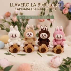 LLAVERO LA BUBU CON CAPIBARA ESTIRA SURTIDO