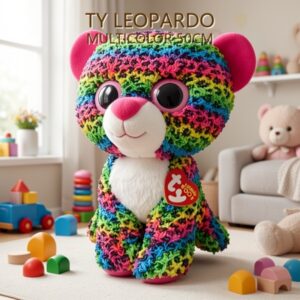 TY LEOPARDO MULTICOLOR 50CM