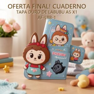 CUADERNO TAPA DURO DE LABUBU A5 X1 AF-LBB-1