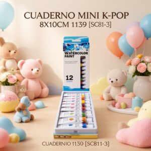 PINTURA ACUARELA 12ml X12pcs 8385 [SC-1039]