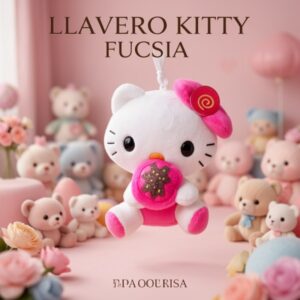 LLAVERO KITTY FUCSIA