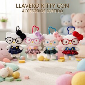 LLAVERO KITTY CON ACCESORIOS SURTIDO
