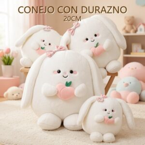 CONEJO CON DURAZNO 20CM
