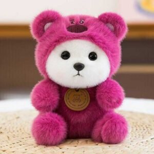 Figura de mesa Oso Fresa (con gránulos) 10-18 cm
