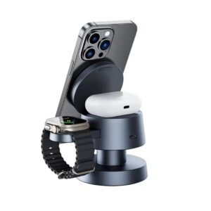 CARGADOR INALAMBRICO 15W - 3 EN 1 C/LUZ 21CM ALTO X 15CM DIAMETRO