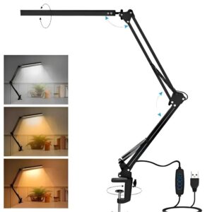 LAMPARA VELADOR LED ARTICULADA C/MORSA SIN BASE