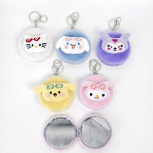 Llavero de peluche con espejo Sanrio
